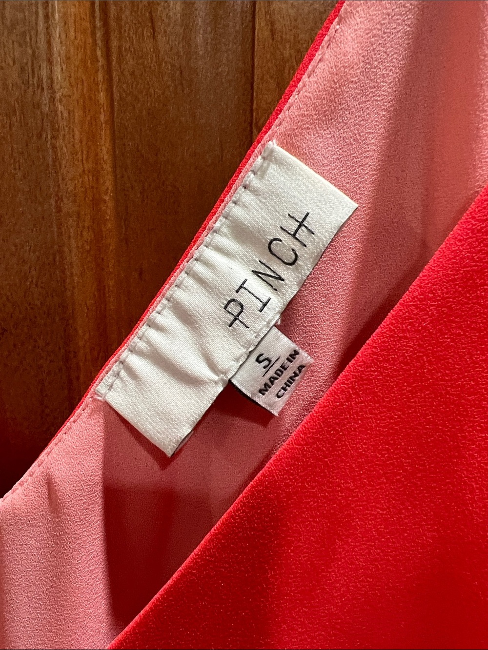 PINCH Coral-Red V-Neck Slip Dress with Adjustable Straps - Picture 3 of 6